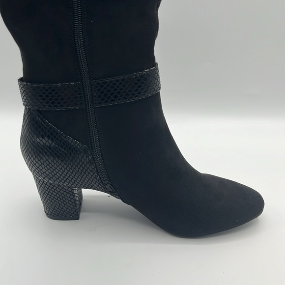 Karen Scott Womens Isabell Faux Leather Embossed Knee-High Boots - Picture 5 of 8